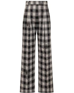 Des Phemmes Broeken ,Veelkleurig ,Crystal-Embellished Wide-Leg Pants - Grijs