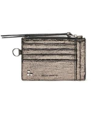 Jérôme Dreyfuss Accessoires ,Grijs ,Katoen Lucky Porte Cartes - Metallic
