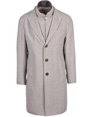 Eleventy Single-Breasted Coats - Gris