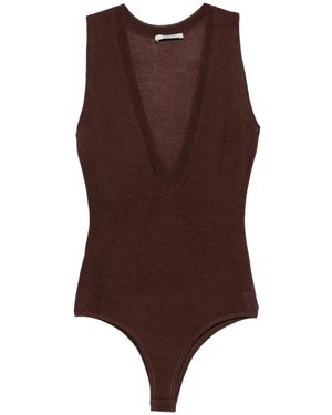 Entire studios Deep V Neck Bodysuit - Bruin