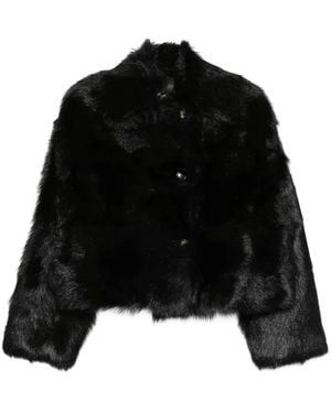 Alberta Ferretti Faux Fur & Shearling Jackets - Zwart