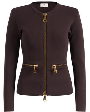 Elisabetta Franchi Ritsvest - Bruin