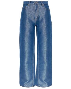 Ganni Straight Jeans - Blauw