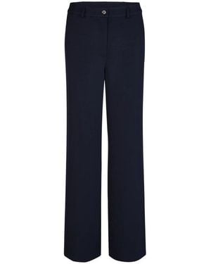 MARC AUREL Weite, Gerade Hose Mit Kontrastierenden Seitenstreifen - Blau