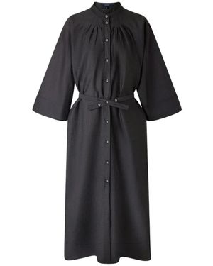 Soeur Hosta Midi Hemdblusenkleid - Schwarz