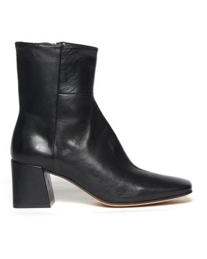 Pomme D'or Schwarzer lederstiefelette 6185