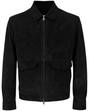 Franzese Collection Jassen ,Zwart ,Suède Stefano De Martino Jacket