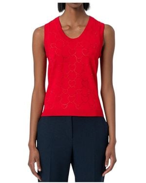 Fracomina Sleeveless Tops - Red