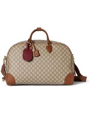 Gucci Gg Emblem Medium Duffle Bag - Braun