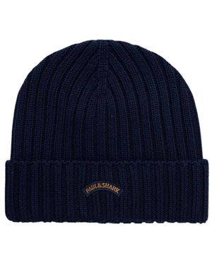Paul & Shark Melange Beanie - Blauw