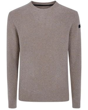 Rrd Bouclé Rundstrickpullover - Grau