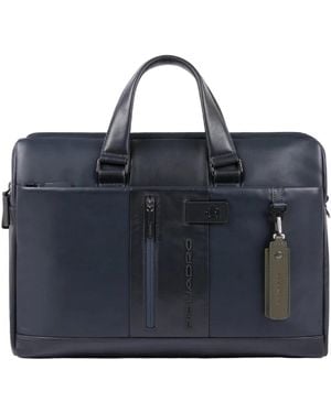Piquadro Blaue Handtasche Aktentasche Stil