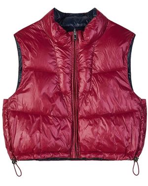 Patrizia Pepe Omkeerbaar Vest Met Hoge Hals - Rood