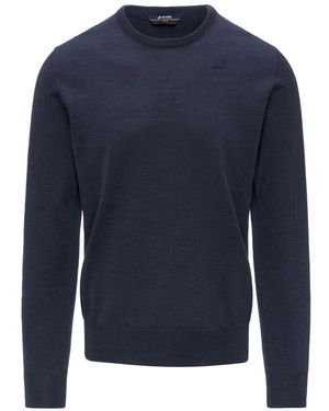 K-Way Merino Pullover Sweater - Blau