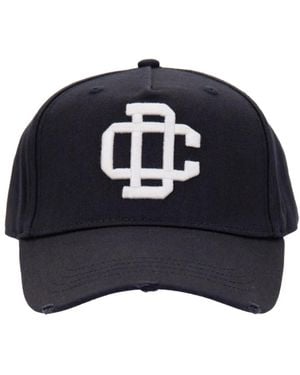 DSquared² Accessoires ,Zwart ,Katoen Logo Baseball Cap - Blauw