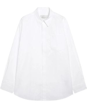 Ami Paris Overhemden ,Wit ,Katoen Large Fit Overhemd Met