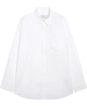 Ami Paris Overhemden ,Wit ,Katoen Large Fit Overhemd Met