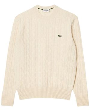 Lacoste Round-Neck Knitwear - Natural