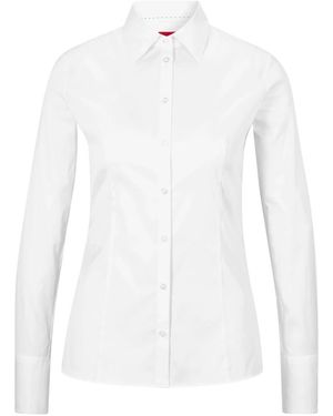 HUGO Slim-Fit-Bluse - Weiß