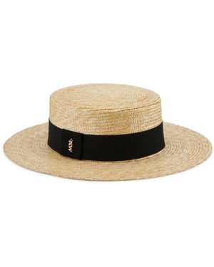 Nicowa Montapino Strohhut Boater-Stil - Natur