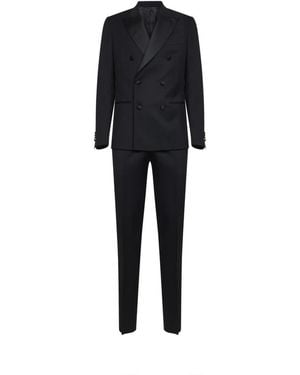 Lardini Double Breasted Suits - Negro