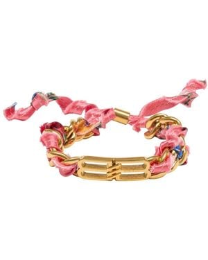 Balenciaga Bb Icon Ribbon Bracelet - Pink