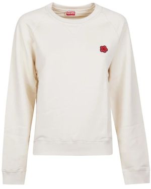 KENZO Hoodies & Sweatvesten ,Katoen Boke Flower Crest Classic Sweatshirt - Wit
