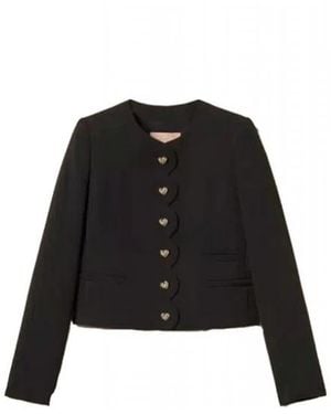 Twinset Jassen ,Zwart ,Leer 262Tp 2040 Blazer