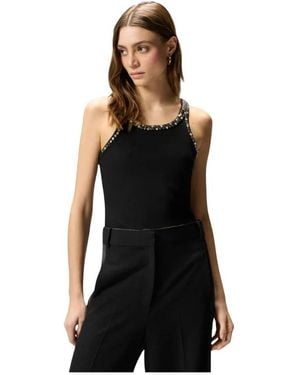Pinko Tops ,Zwart ,Katoen Coriandoli Canotta
