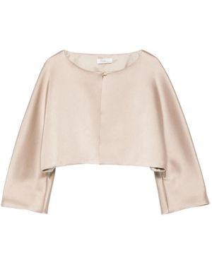 Fely Campo Broad-Sleeve Cropped Jacket - Natur