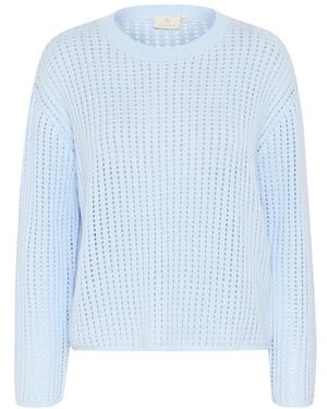 Kaffe Round-Neck Knitwear - Bleu