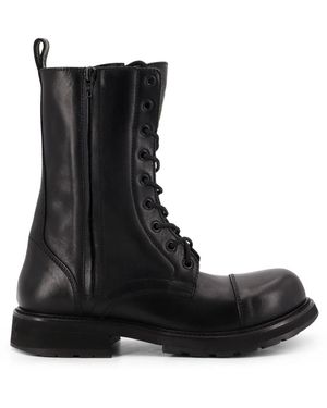 Balenciaga Lace-Up Boots - Black