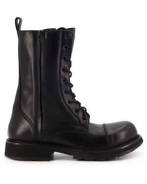 Balenciaga Lace-Up Boots - Black