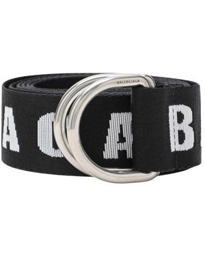 Balenciaga Zwarte Zijden & Nylon Riemen
