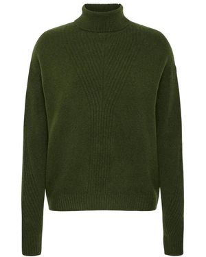 Ichi Grüner Strickpullover Mit Rollkragen