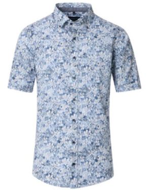 CASA MODA Blumenmuster Freizeithemd - Blau