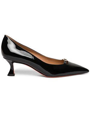 Santoni Lackleder-Pumps Mit Schnallen-Detail - Schwarz