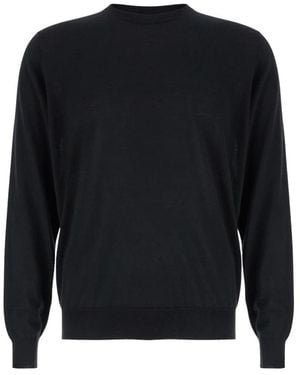 Plain Round-Neck Knitwear - Noir