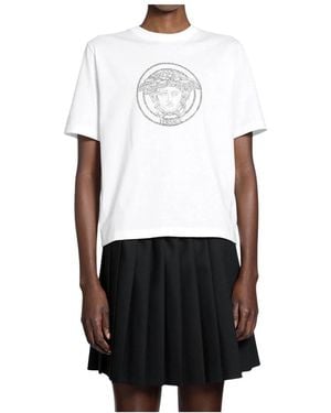 Versace Medusa Katoenen T-Shirt - Wit