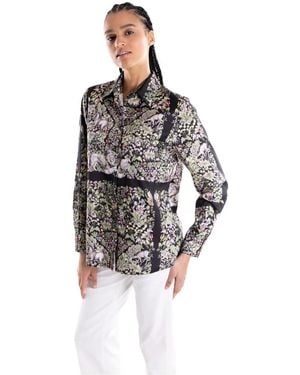 5 PROGRESS Botanic Garden Print Shirt - Grau