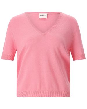 Closed V-Ausschnitt Strickware - Pink