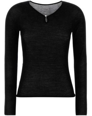 Carven Truien & Vesten ,Zwart ,Kn 415 Open Back Top
