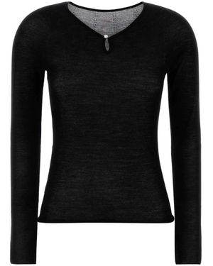 Carven Truien & Vesten ,Zwart ,Kn 415 Open Back Top