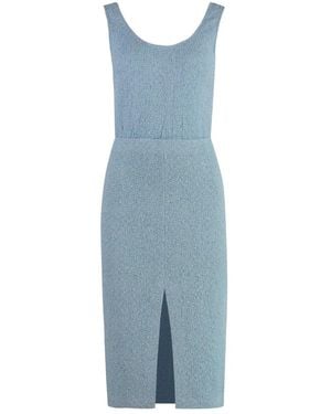 St. John Knitted Dresses - Blue