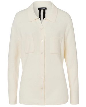 Tuzzi Gestreifter Cardigan Mit Rückendetail - Weiß