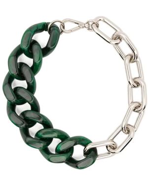 Plan C Accessoires ,Veelkleurig ,Malachiet Groene Grove Ketting