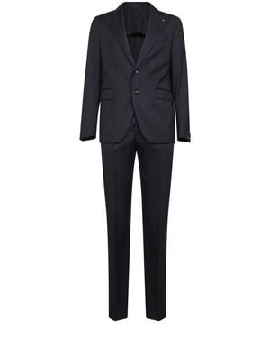 Tagliatore Single Breasted Suits - Black
