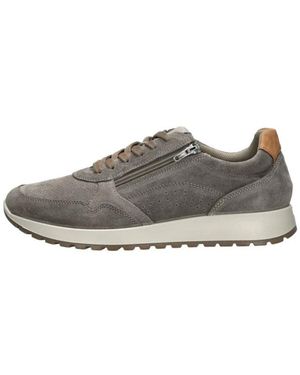 Imac Schoenen ,Leer Veterschoenen Laag - Grijs