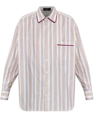 Etro Overhemd Met Een Gestreept Patroon - Wit