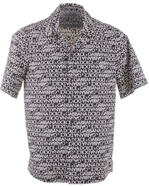 Dolce & Gabbana Short Sleeve Hemden - Grijs